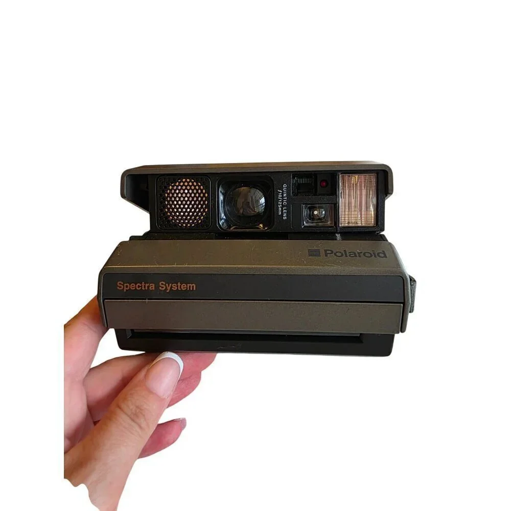 Polaroid Spectra System Vintage Instant Film Camera Quintic Lens Grey‎ Flash F3